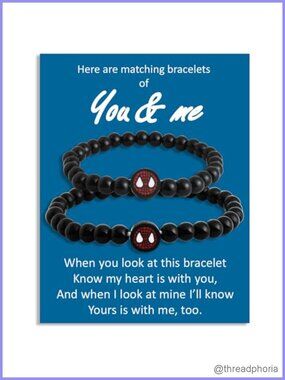Superhero Matching Bracelet Set for Mom Dad Daughter Son